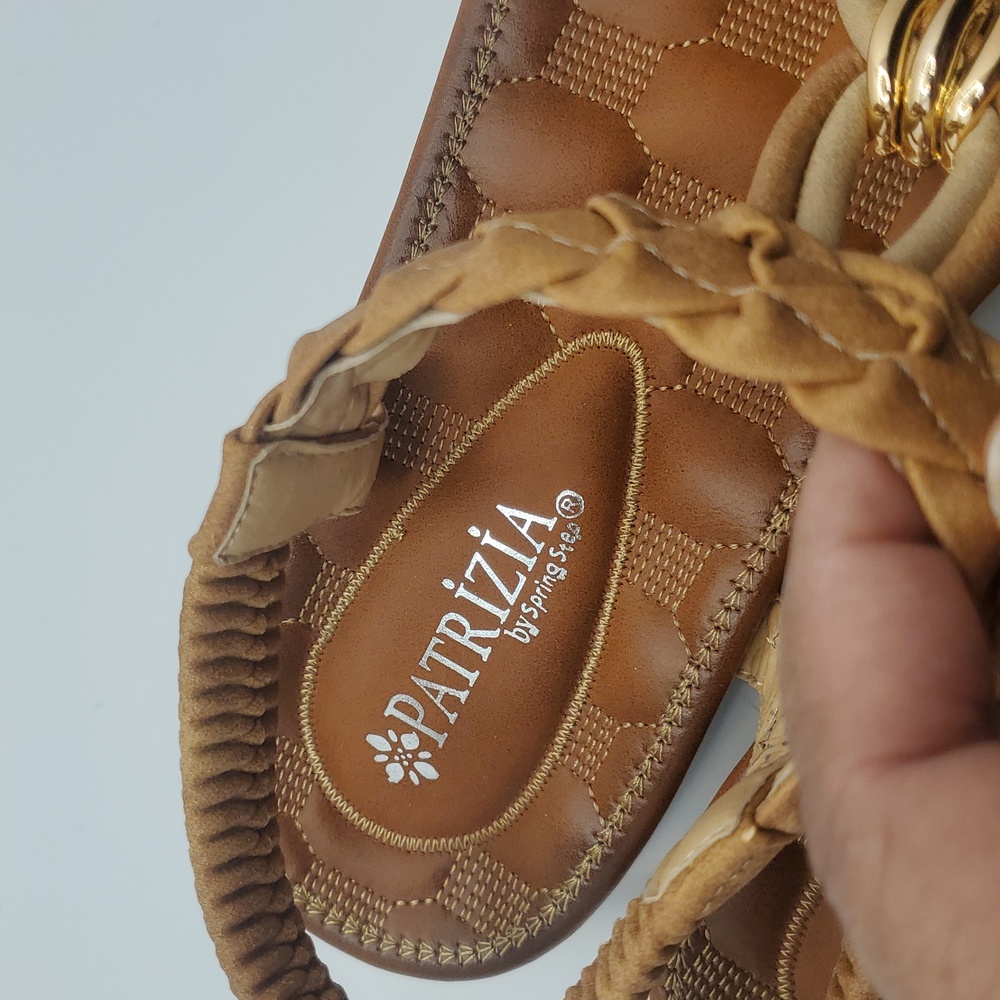 PATRIZIA Womens Sulda Brown T-Stap Braided Sandals Sz 8/39 By SpringStep, Beachy - Picture 6 of 12